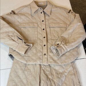 Brunello Cucinelli Kids Quilted Set in Beige